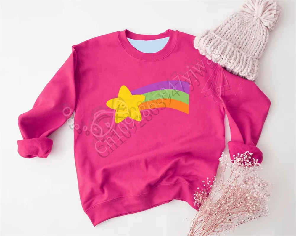 Herbst Mabel Rainbow Shooting Star Sweatshirt Cartoon Fans Halloween-Kostüm O-Ausschnitt Hoodie Erwachsene Unisex Herren Damen Sweatshirt – Detail 5