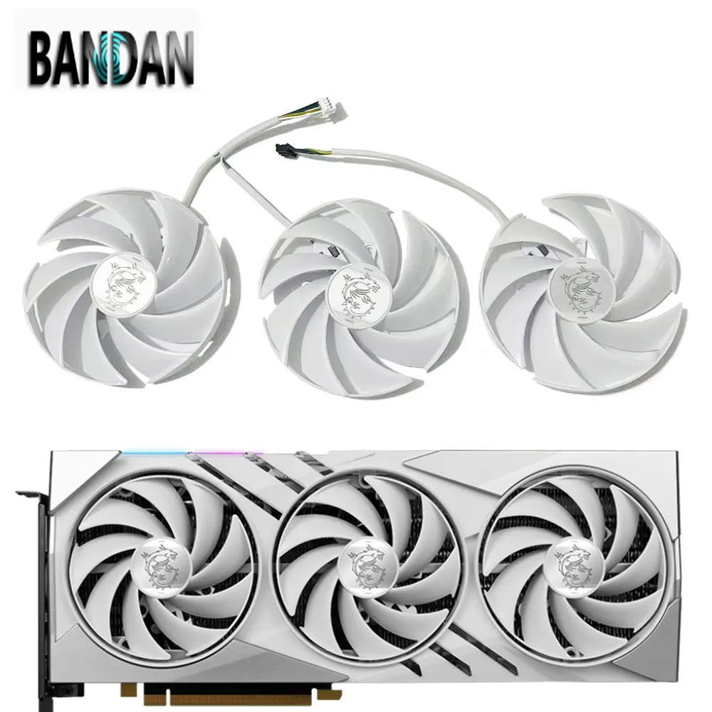 GPU NEW Original 87MM 4PIN RTX4070 WHITE Cooling Fan For MSI RTX 4060Ti 4070 4070TI 4070S GAMING X SLIM Video Card Cooler Fan