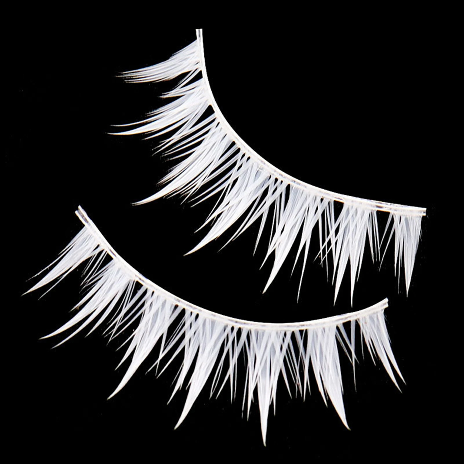 White Strip Lashes cosplay False Eyelashes Extensions Natural Thin Band manga lashes For Professional Makeup Salon party