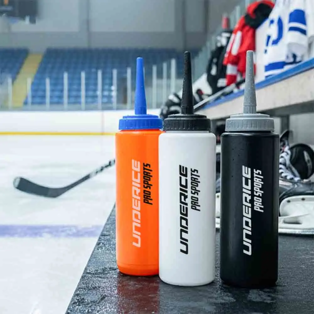 1000ML Hockey Water Bottle BPA Free Sports Bottle Hockey Equipment Ice Hockey Football Lacrosse Bottles Sports Gear