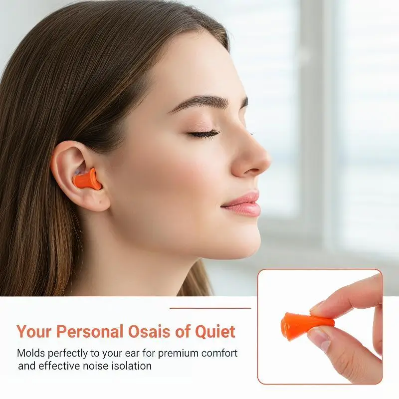 

12PCS Reusable Silicone Wax Earplugs Silicone Ear Plug Swimming Moldable Earplugs Noise Reduction Cancelling Sleeping Protection