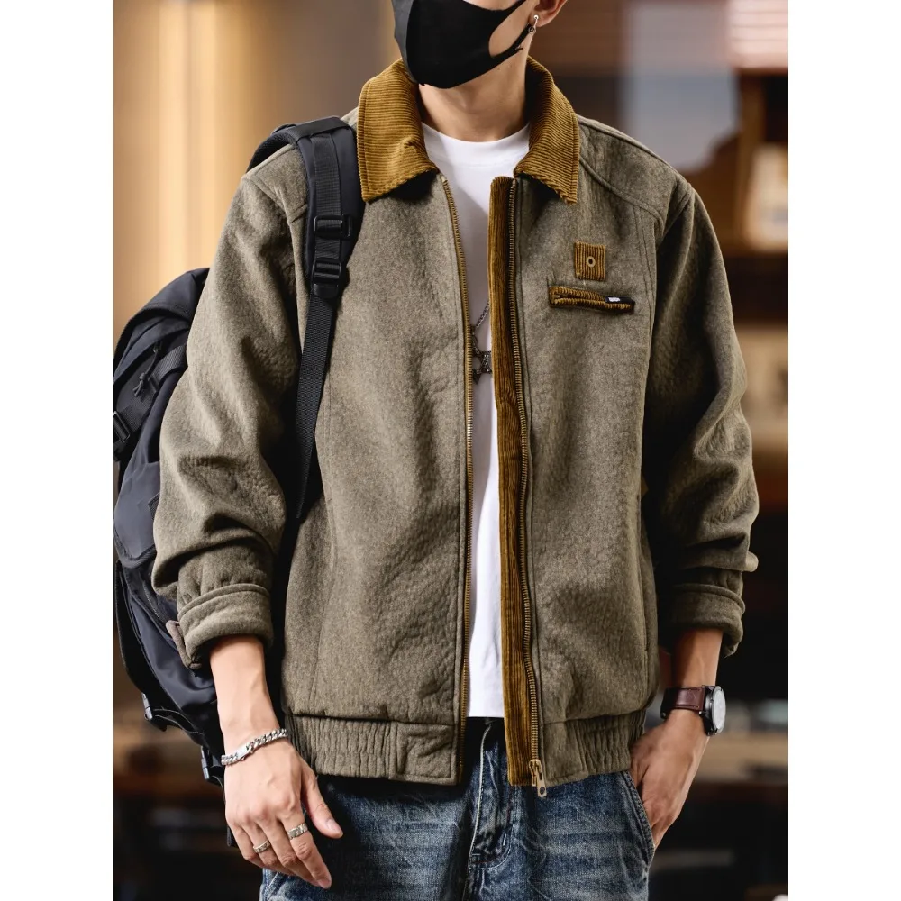 Men's autumn and Winter 2025 new retro work jacket, a trendy, casual, durable and loose top