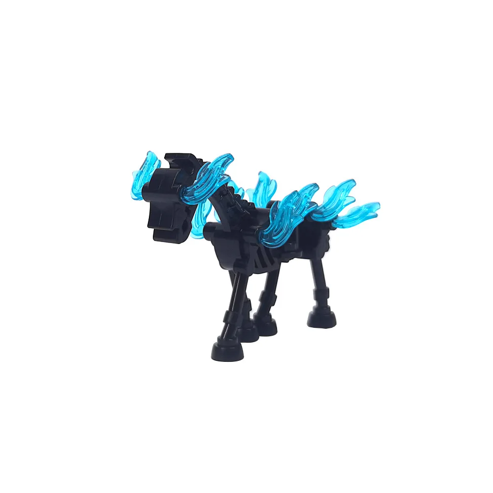 Bloques de construcción de animales MOC para Halloween, esqueleto de montaje Medieval, caballo de llama, 59228, ladrillos creativos, juguetes compatibles con LEGO