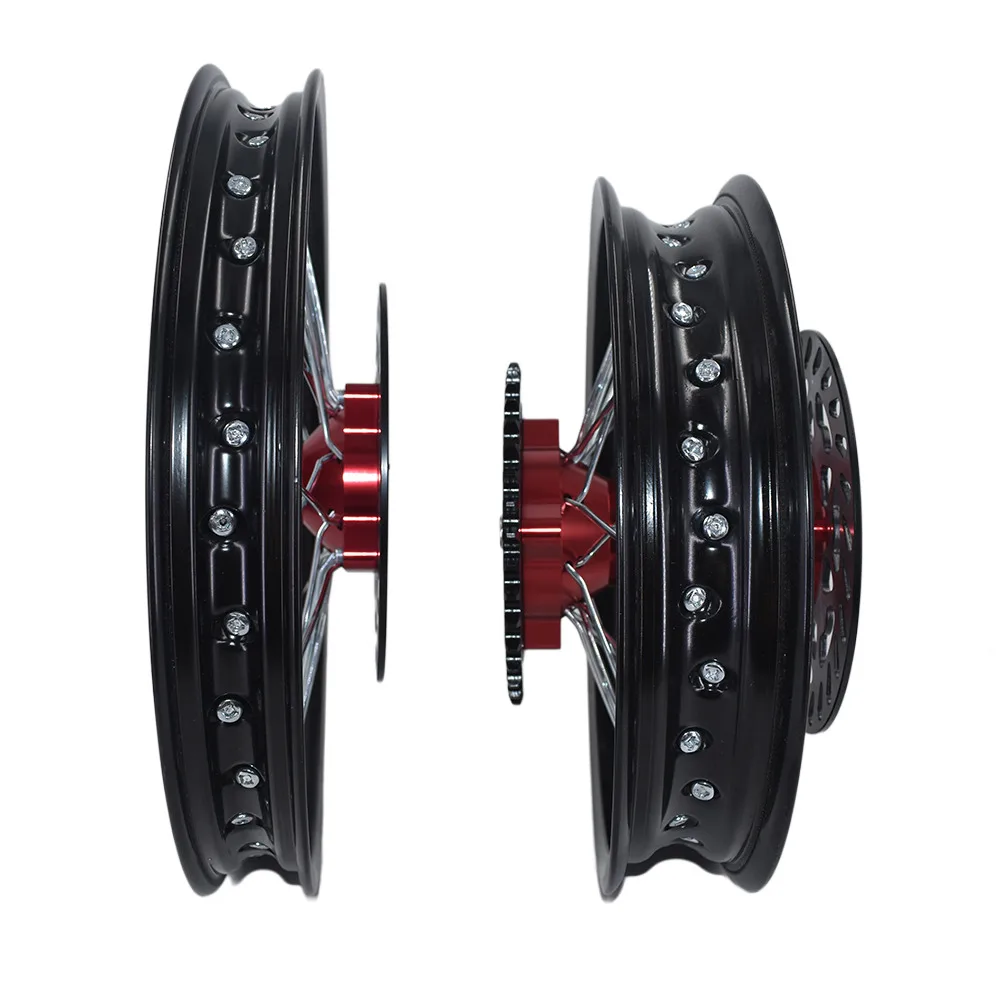 Front 1.40-14 inch Rear 1.85-12 inch Rims #428 sprocket 190MM Disc Brake For KLX CRF Kayo BSE Dirt Pit Bike Motorcycle