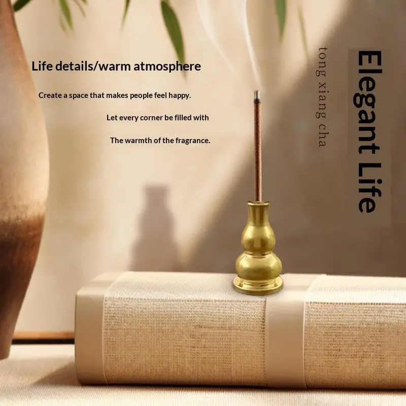 1Pcs Portable Incense Burner Multi Purpose Water Drop Shape Brass Incense Holder Home Office Teahouse Zen Ornament Supplies