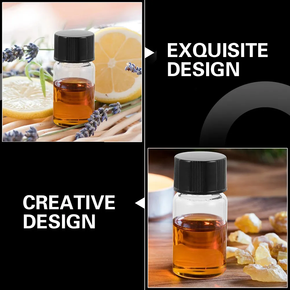 20Pcs High Quality Glass Reagent Bottles 3Ml Sample Sealing Bottles for Lab Use Easy to Clean Refill Liquid Storage Bottle Set