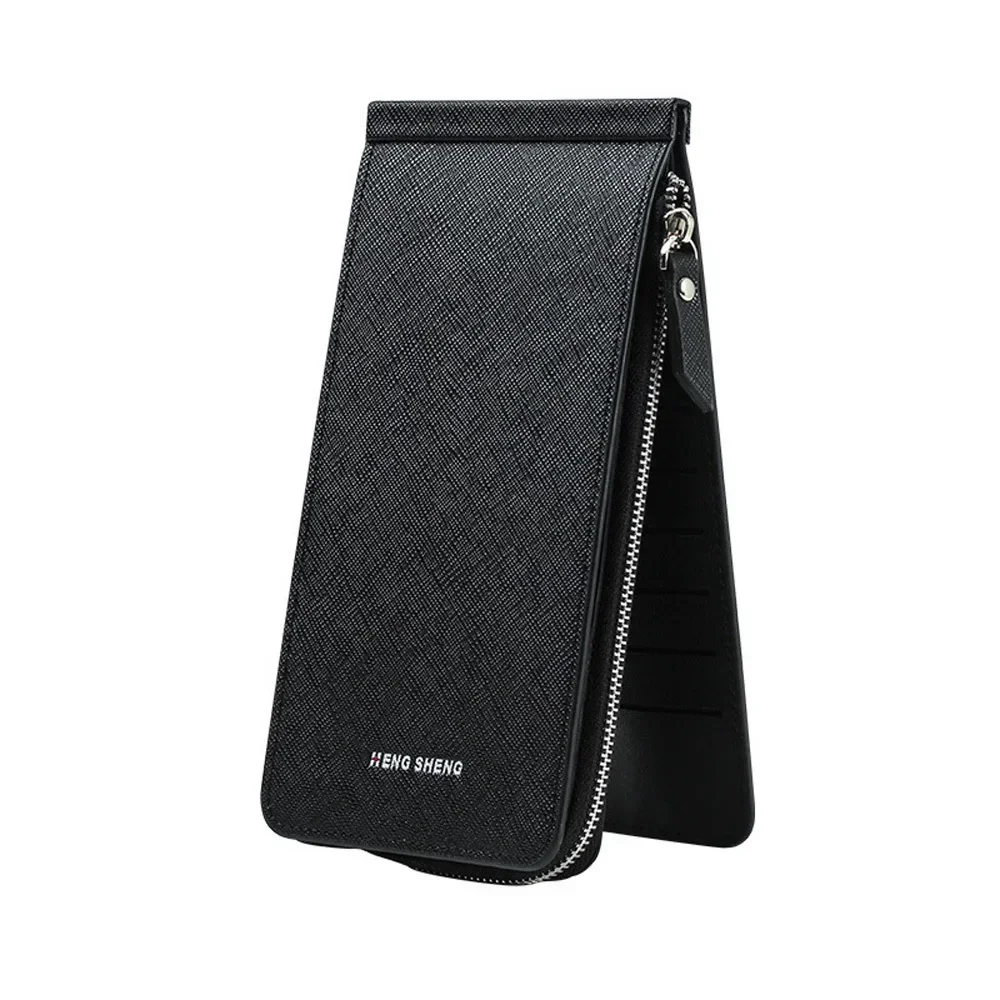 Slim & Stylish Faux Leather Wallet - Multi-Card Slots Easy Clean Card Holder Women Men Bag Multi-card Zipper