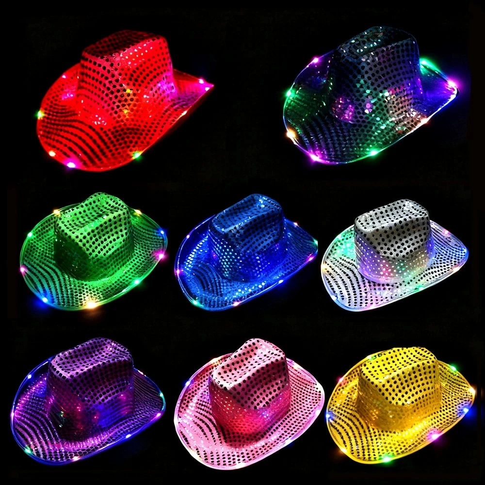 ブリンキーLEDライト付きカウボーイ・カウガールハット、点滅 - Party Hat Cone のレビューと価格