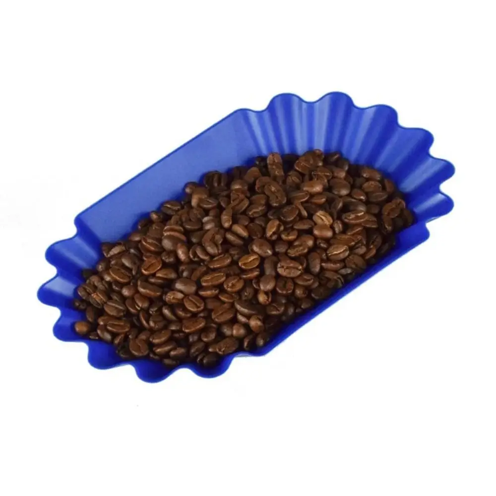 Snacks Case Plastic Coffee Bean Tray 22.3x13x3.5cm Oval Sample Display Tray Practical Space Saving Snack Serving Tray Kitchen