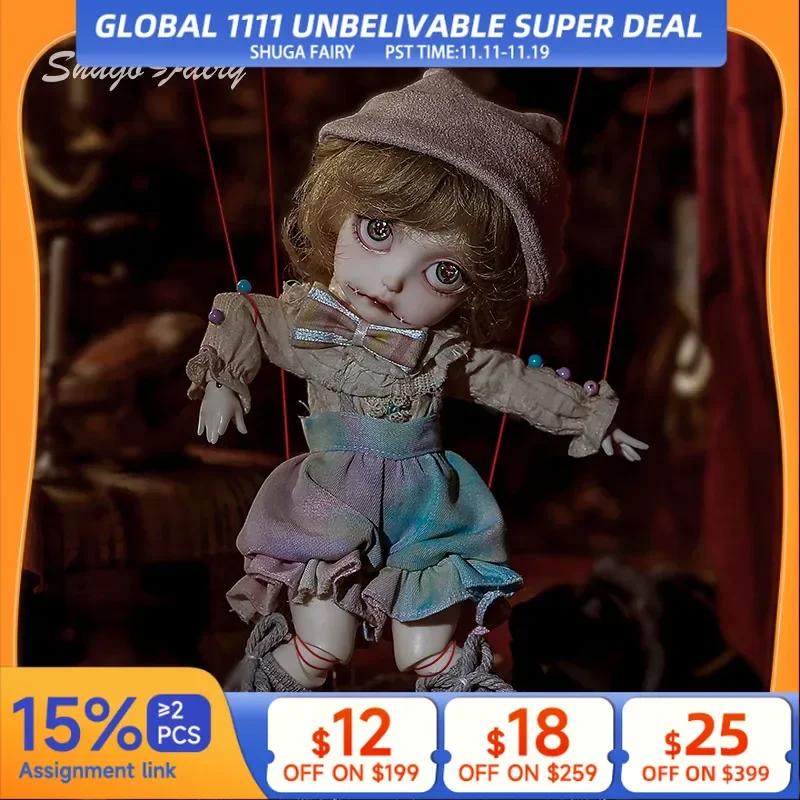 

Puppy Bjd Doll 1/6 Omelet Magician Circus Puppet Retro Resin Ball Jointed FullsetA Blythe Reborn Art Dolls for Girls Shugafairy