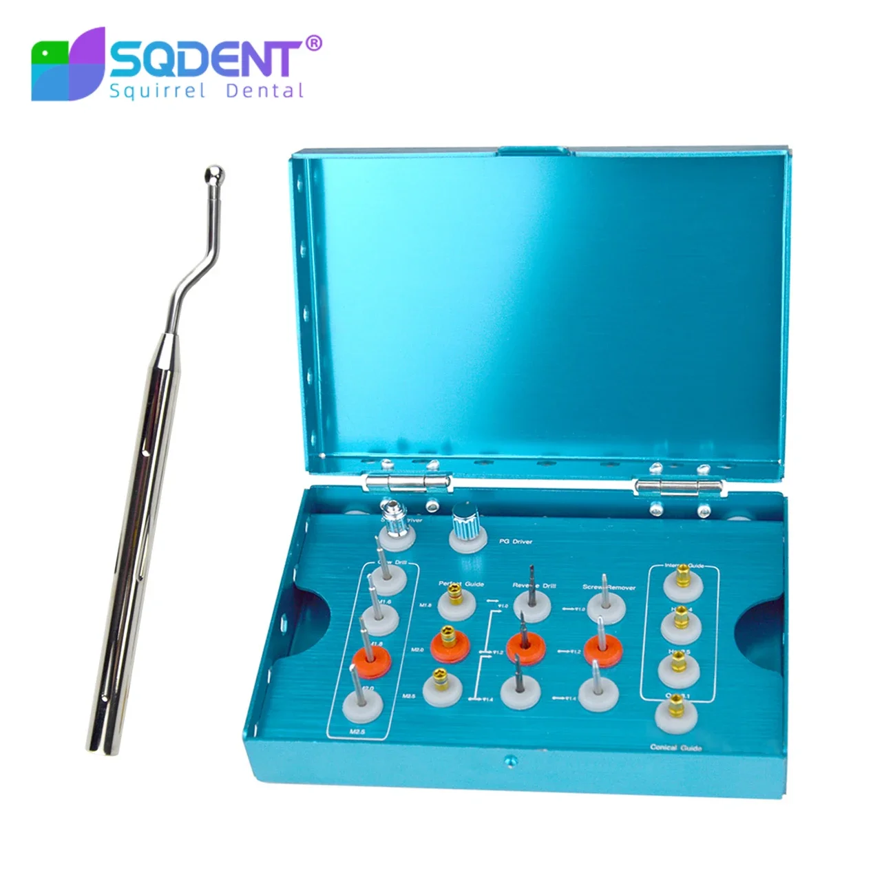 

SQDENT Dental Implant Central Abutment Screw Removal Tool, Abutment Screw Implant Failure Emergency Tool Kit