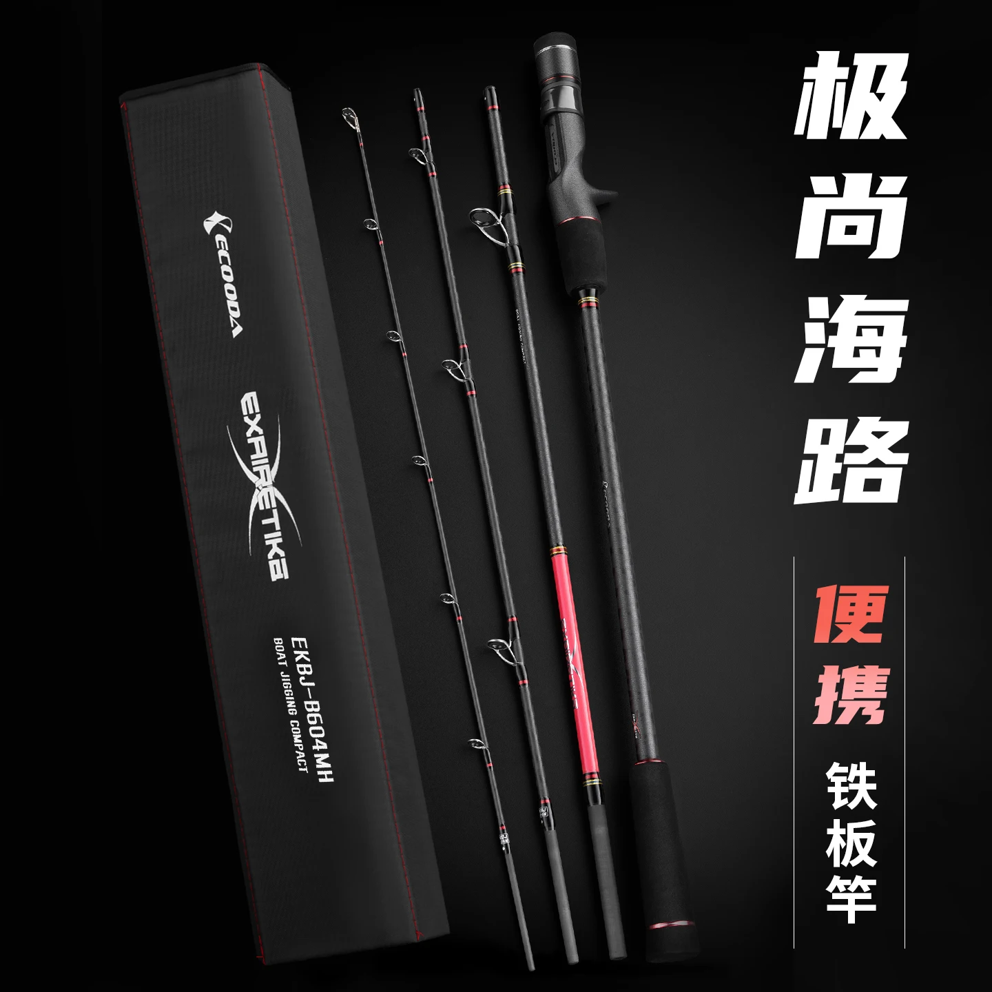 Ecooda EKBJ Jigging rod Fishing rod Fuji Sic top ring Fuji reel seat Portable