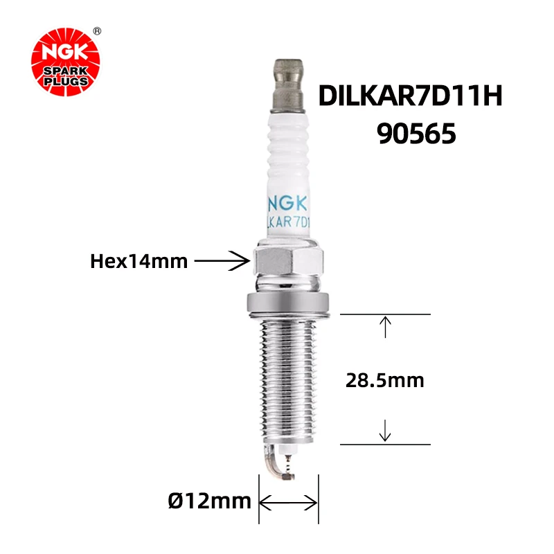 NGK Iridium Platinum Spark plug DILKAR7D11H 90565 for Renault Correau/Nissan Exotic๏ผ4PCS)