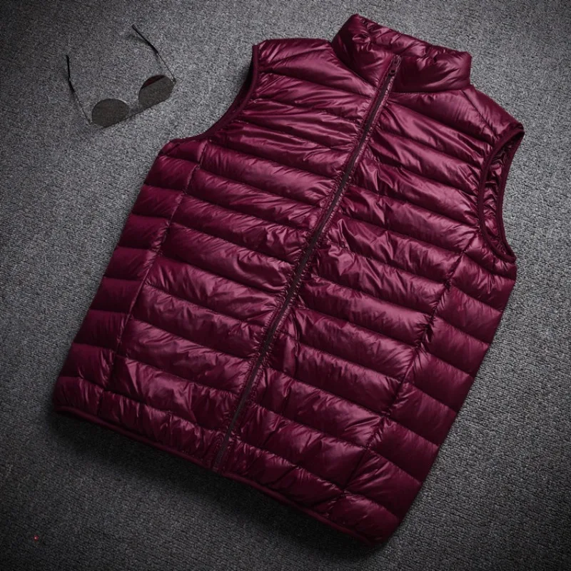 Men\'s Vest Down Jacket 2023 New Arrivals Autumn Winter Keep Warm White Duck Down Men Sleeveless Puffer Coat