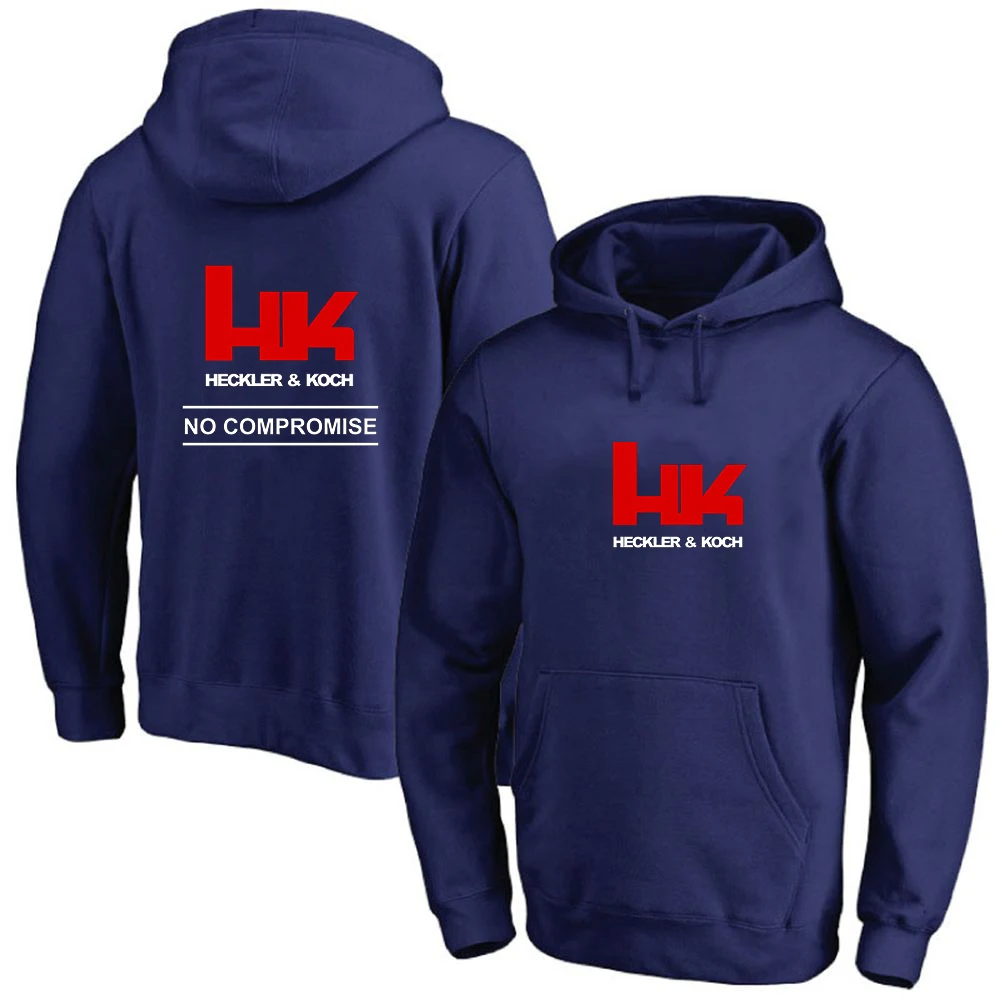 Hk Heckler Koch No Compromise Fashion Mens Hoodies New Spring Autumn Casual Thick Cotton Mens Top Solid Color Hoodies Sweatshirt