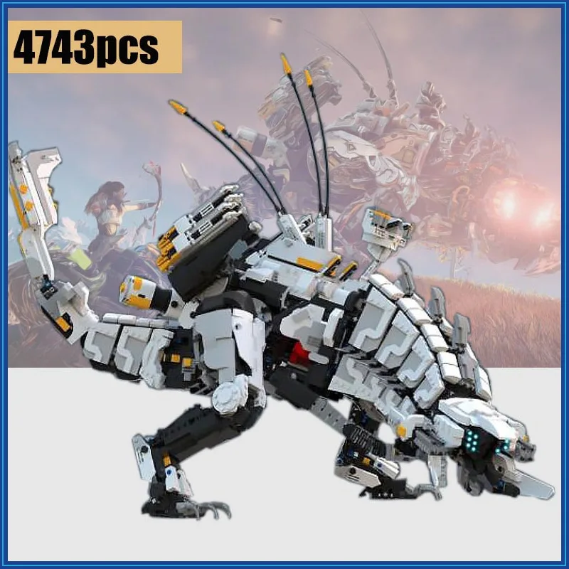 4743PCS MOC Classic Game Horizon Zero Dawned Monster Building Block Assembly Game Series Thunder Jaw Brick Toy Holiday Gift