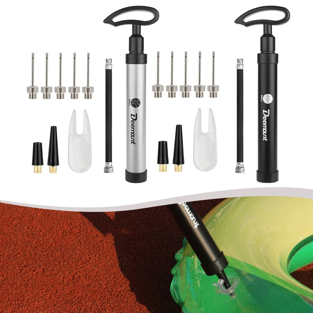 1Set Aluminiumlegierung Tragbare Minipumpe Basketball Manuelle Pumpe Fußballpumpe Tragbare Fußballpumpe Inflator