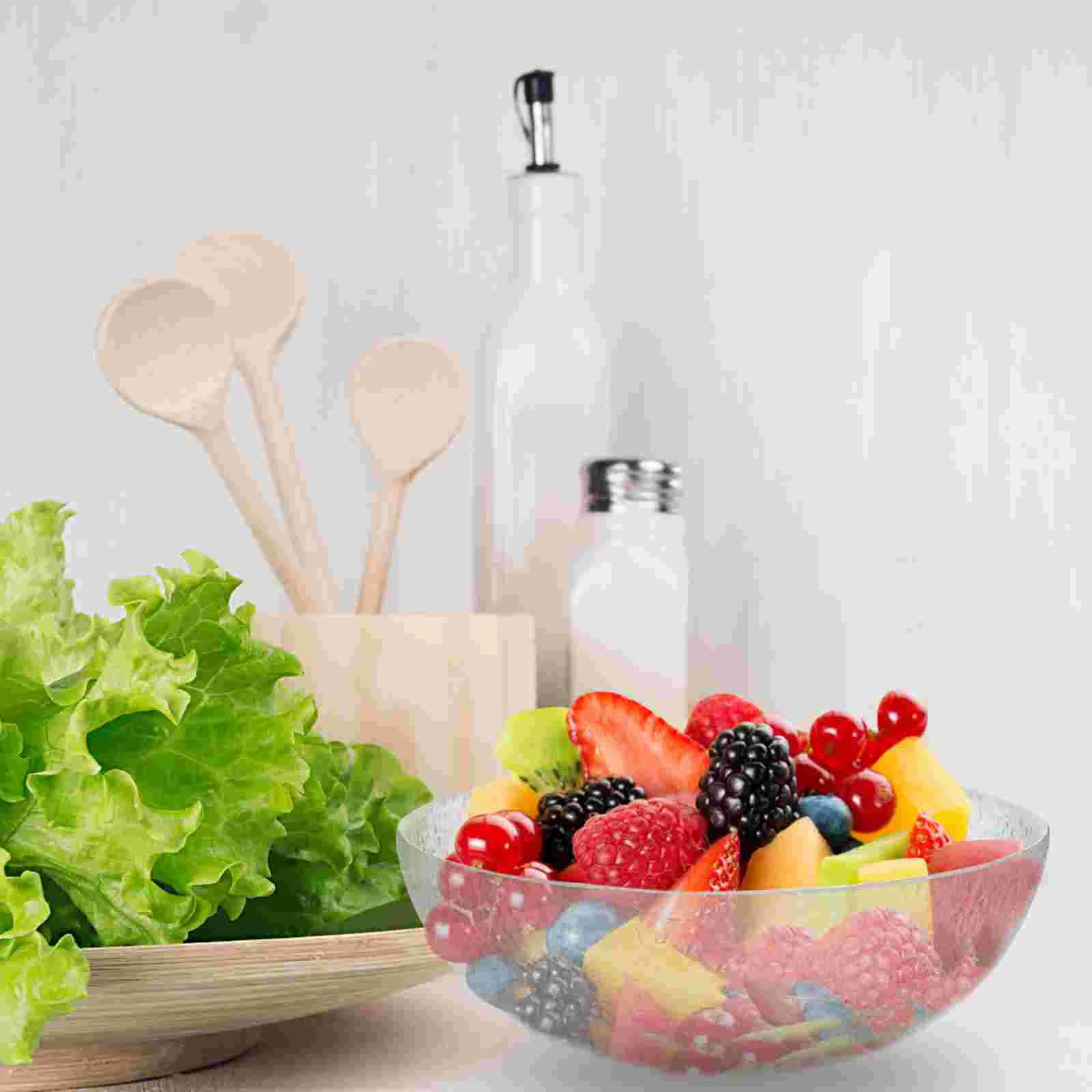 

Large Serving Bowl Glass Salad Kitchen Bowls For Parties Home Small Reusable Girl