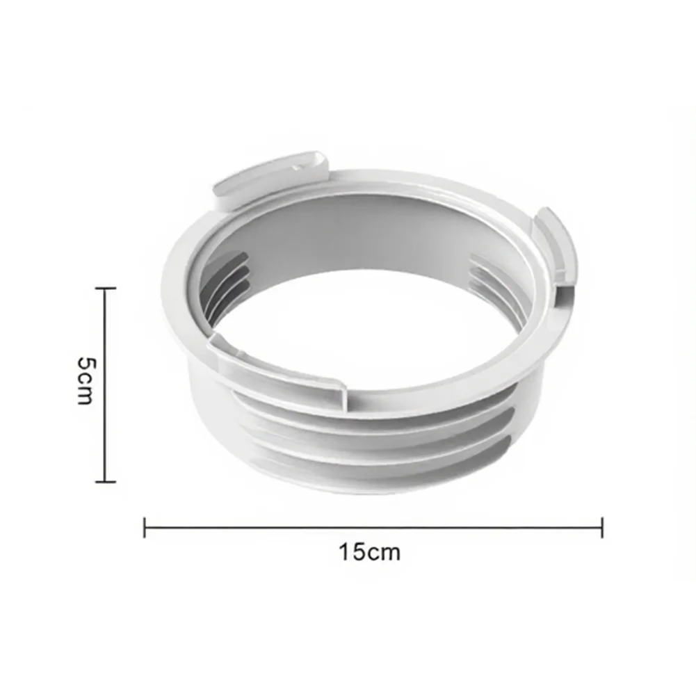 Round Body Connector For Portable Air Conditioner Hose 130mm 150mm White PVC Threaded Ventilation Duct Coupling Part