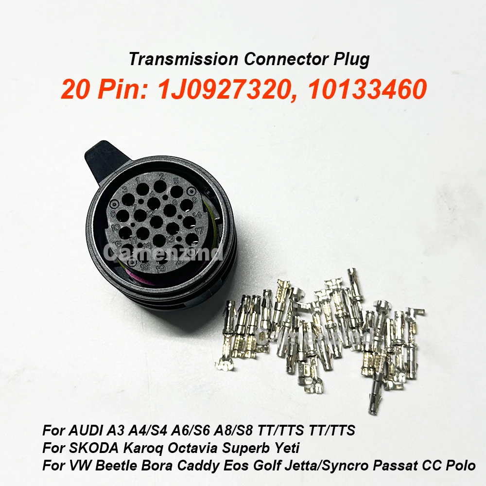 

20-контактный 02E 1J0927320 10133460, разъем контроллера автоматической коробки передач, высокое качество для AUDI A3 A4/S4 A6/S6 A8/S8 TT/TTS