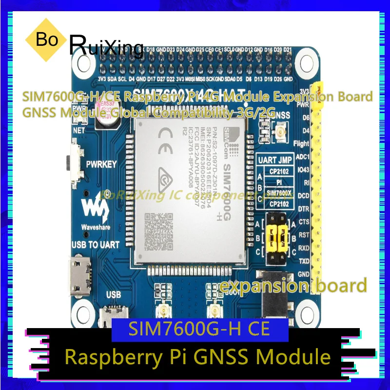 1PCS/LOT SIM7600CE-4G SIM7600G-H-4G SIM7600G-3G Raspberry Pi 4G Module Expansion Board GNSS Module Is Globally Compatible