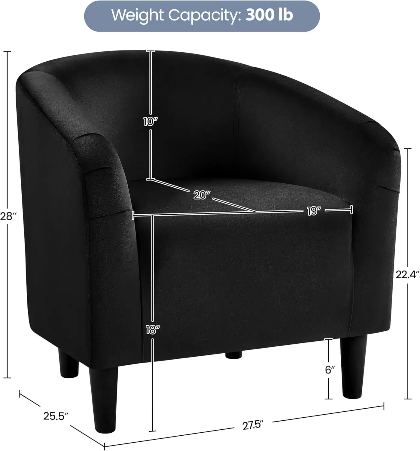 

Chair, Modern Accent Chair Comfy Velvet Armchair Club Sofa Chair Vanity Chair for Living Room