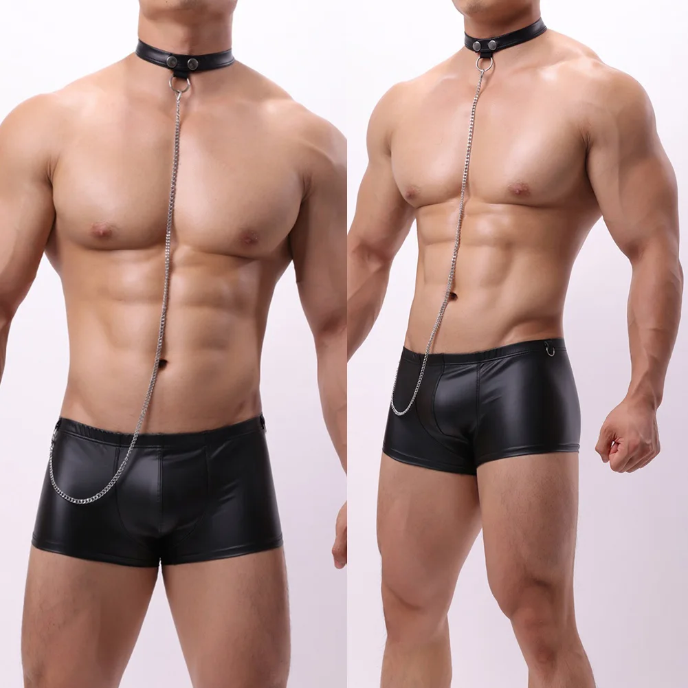 Casual Wear Black Men Boxer Briefs Comfortable Breathable Underwear Gay Underwear Nightwear Solid Color Pattern