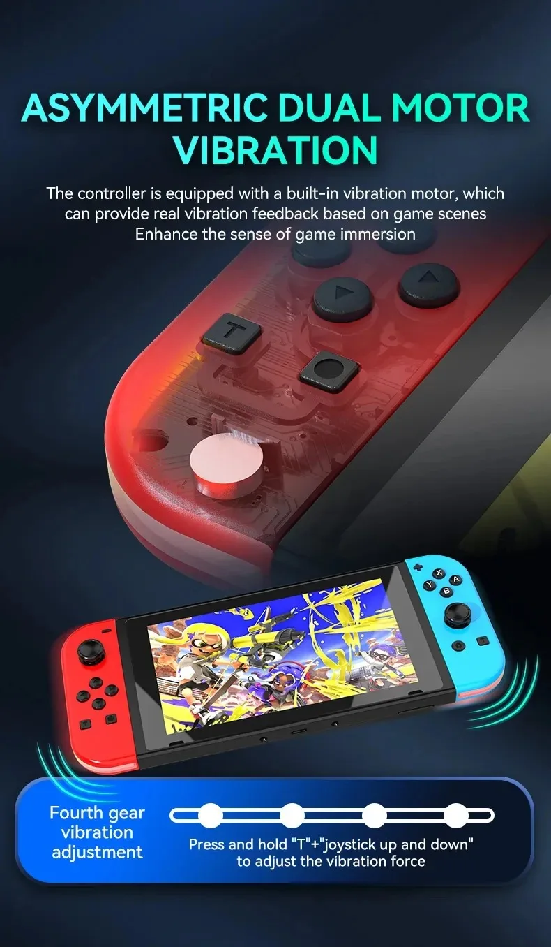 Joycon Switch Controller Joypad contrôleurs de réveil pour Switch/Lite/OLED contrôleur de remplacement avec épée double Vibration