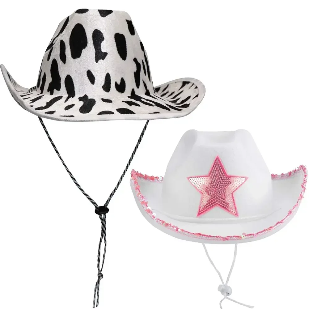 Cowboy Hats Fancy Dress Costumes Accessory Wild West Rodeo Texan Texas Adults Men Lady Performance Hat