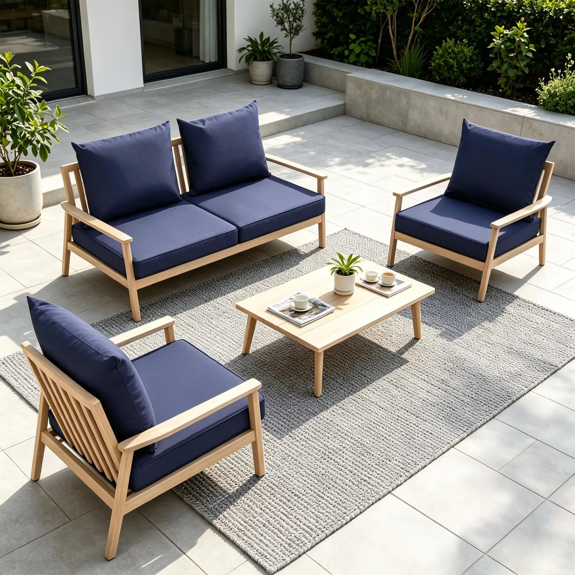 Outdoor Furniture Cushions 24 X 24 - Набор из 4 подушек для уличных
