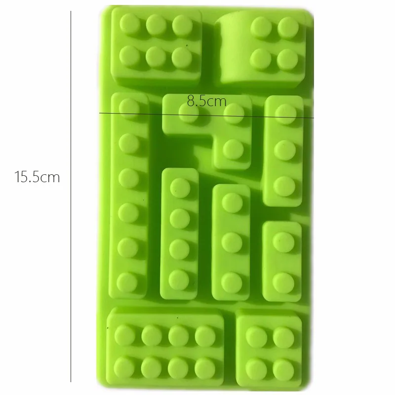 DIY Silicone Building Blocks Robot Cake Molds Chocolate Jelly Block Bakeware Molds Ice Candy Kitchen Baking Supply