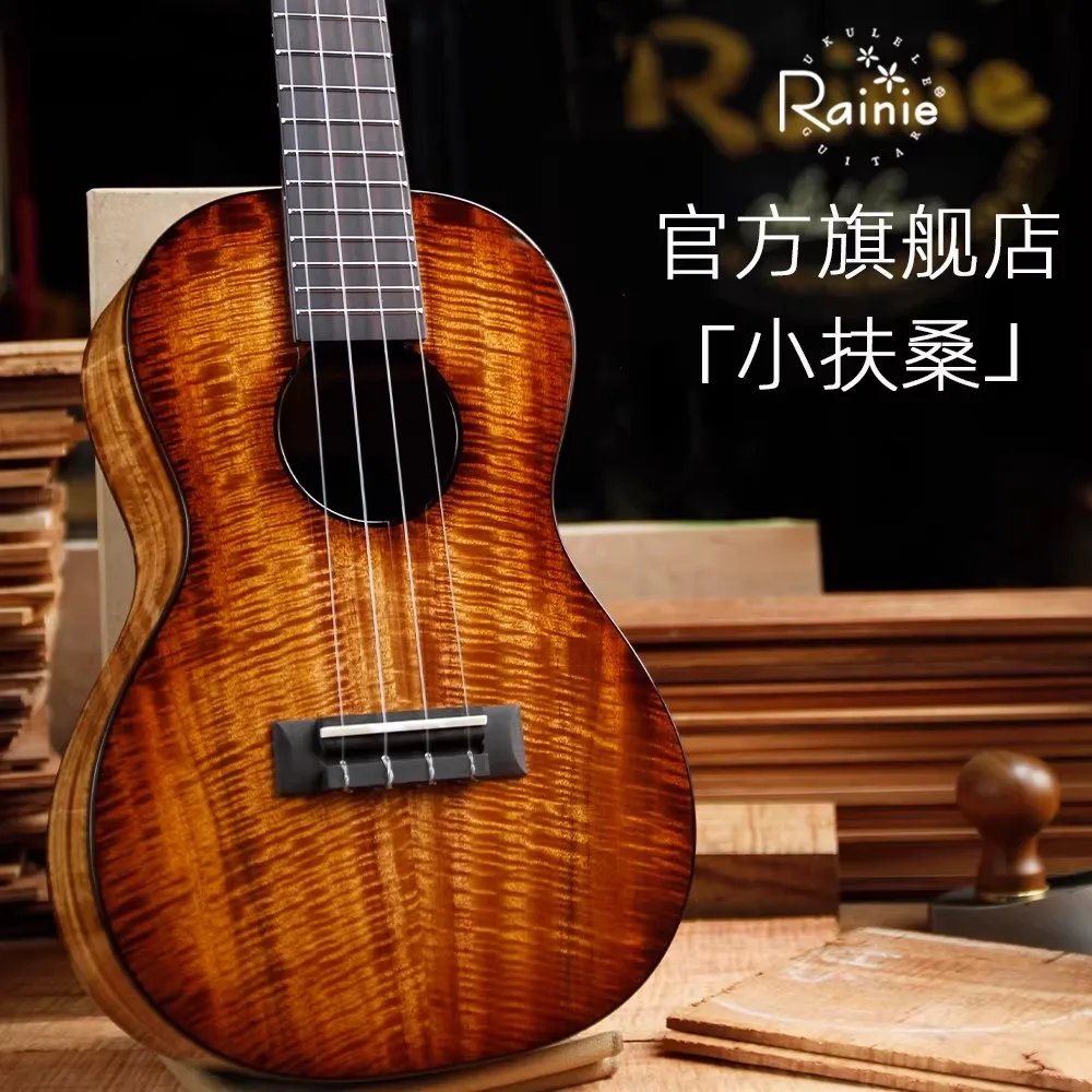 

Rainie Ukulele 26 inch Solid Wood Tenor Ukulélé Mini Hawaii Guitar With Gig Bag/Tuner/Strap/Capo