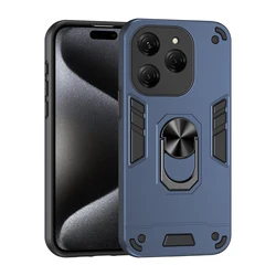 Case For Tecno Spark 20 Pro KJ6 Magnetic Metal Ring Holder TPU Frame Armor Plastic Shockproof Phone Protective Cover Fundas
