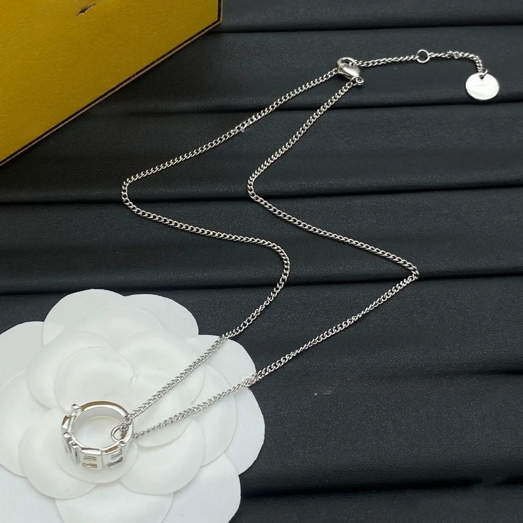 링 레터 목걸이 여성용 하이센스 패션 다용도 쇄골 체인 여성