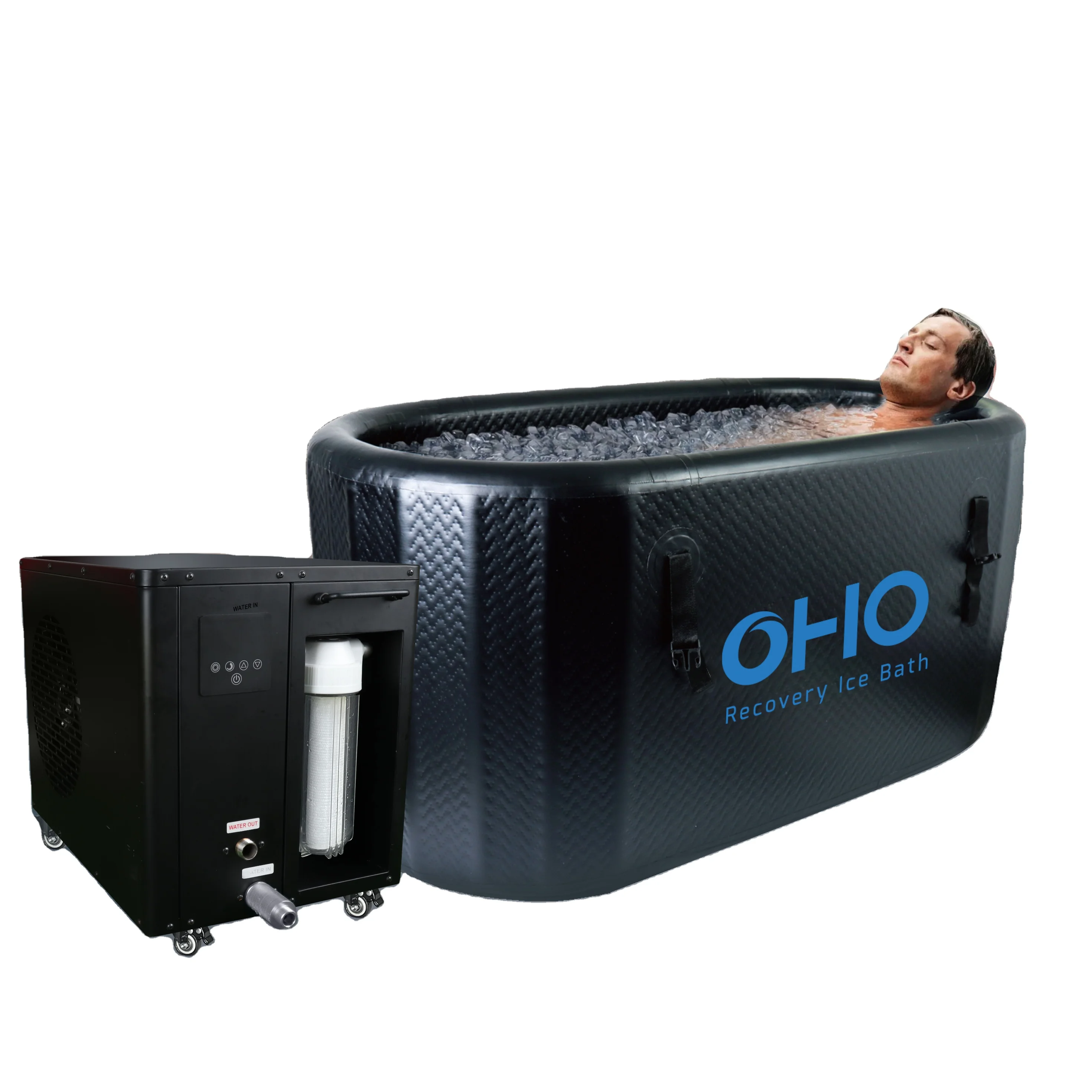 High quality pro ice bath therapy combination DWF inflatable spa cold  tub cold plunge chiller