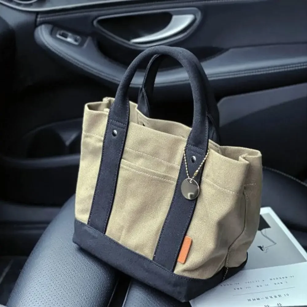 

Urban Minimalist Japanese Style Thousand Layer High-end Canvas Bag with Multiple Compartments Women's New Class Handbag Tote Bag