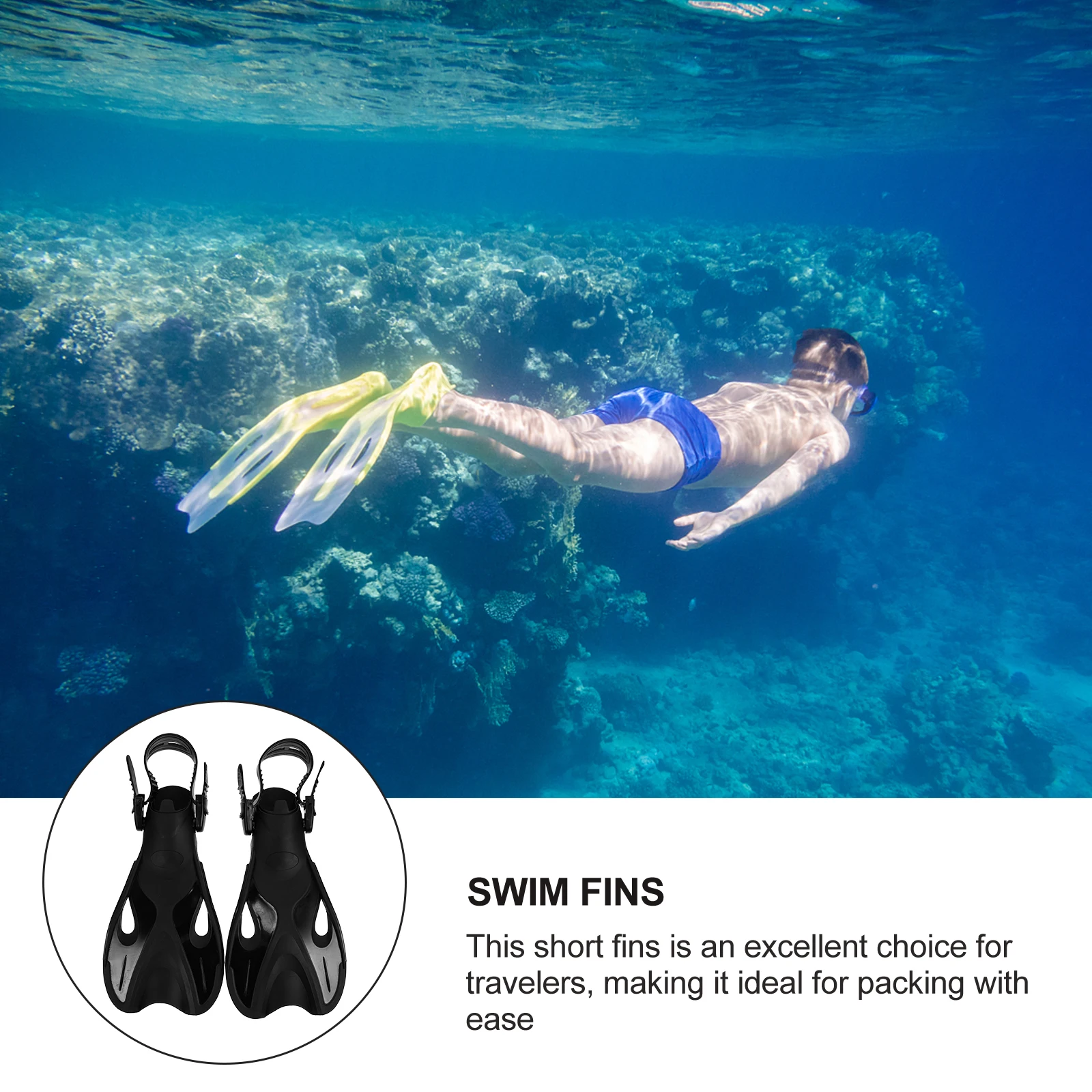 

's Swimming Training Frog Shoes Fins Snorkeling Gloves Short for Diving Foot Flipper Flippers