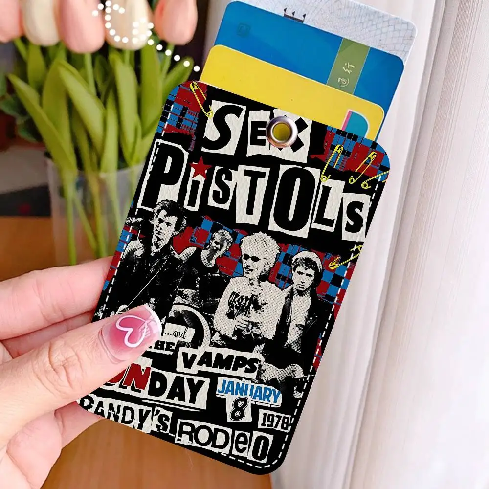 S-Sex P-Pistols Rock Band Cute Cartoon Inteated Elevator Card Acc Control Card Keychain Protective Cover Gift Keychain