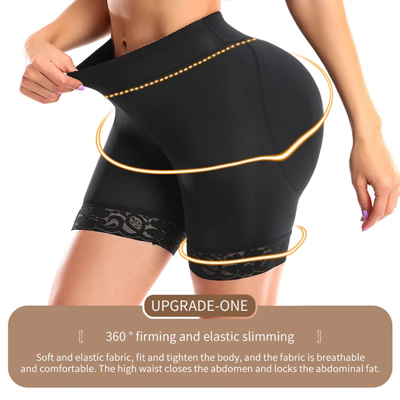 Kadın popo kaldırıcı yastıklı dantel Shapewear kalın popo artırıcı kontrol külot dikişsiz sahte kalça iç çamaşırı büyük ganimet şort