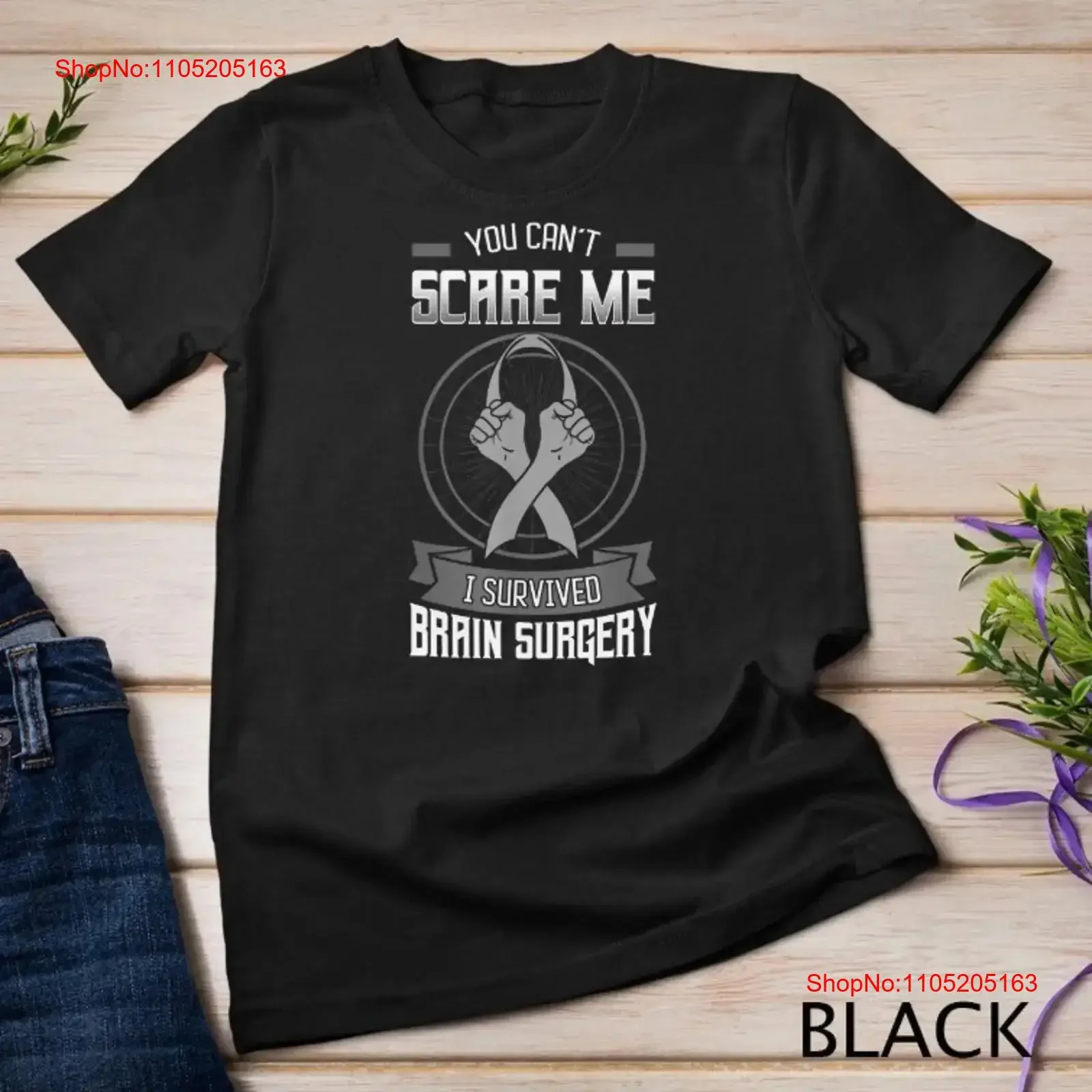 Brain Surgery Survivor Tumor Cancer Awareness Head Injury T shirt vintage Washed Unisex Slightly Stretched graphic Versatile