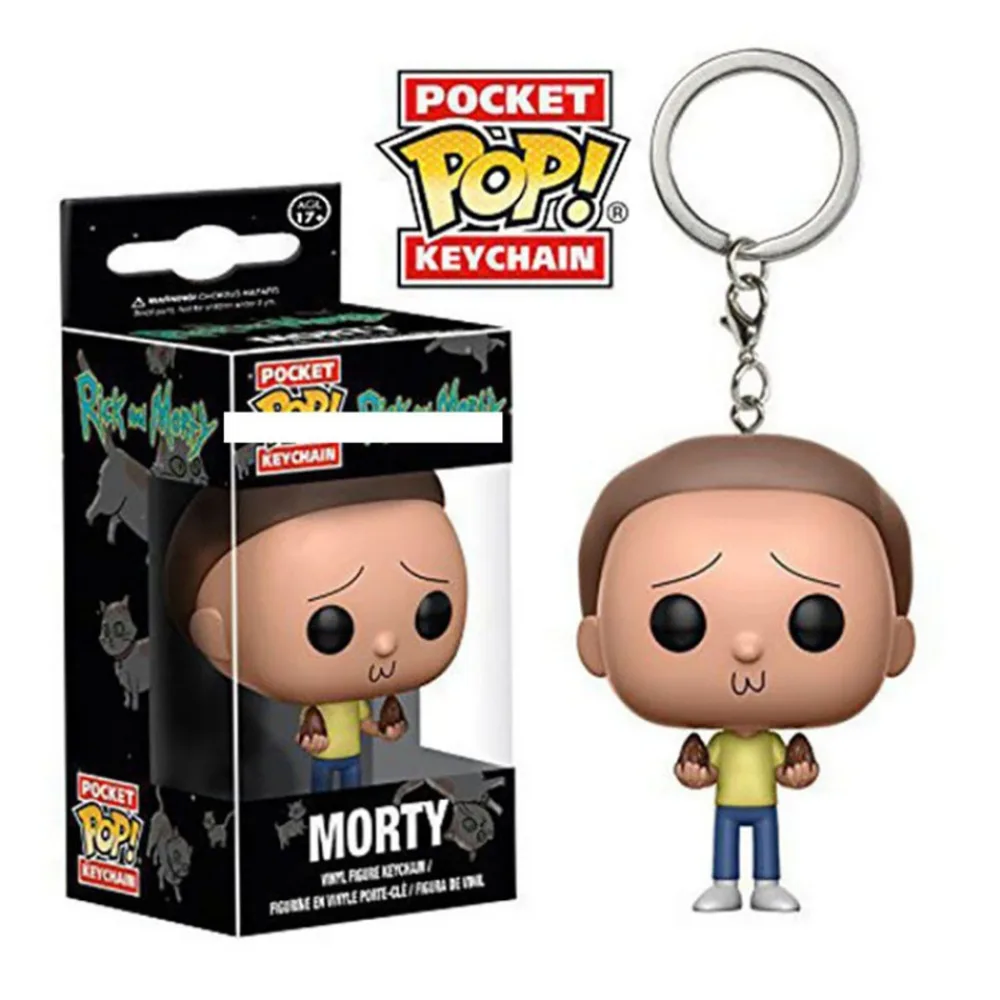 FUNKO Pocket Anime Rick And Morty Children's Collection Backpack Pendant Funny Doll Christmas Gifts Meeseeks Model Keychain Toys