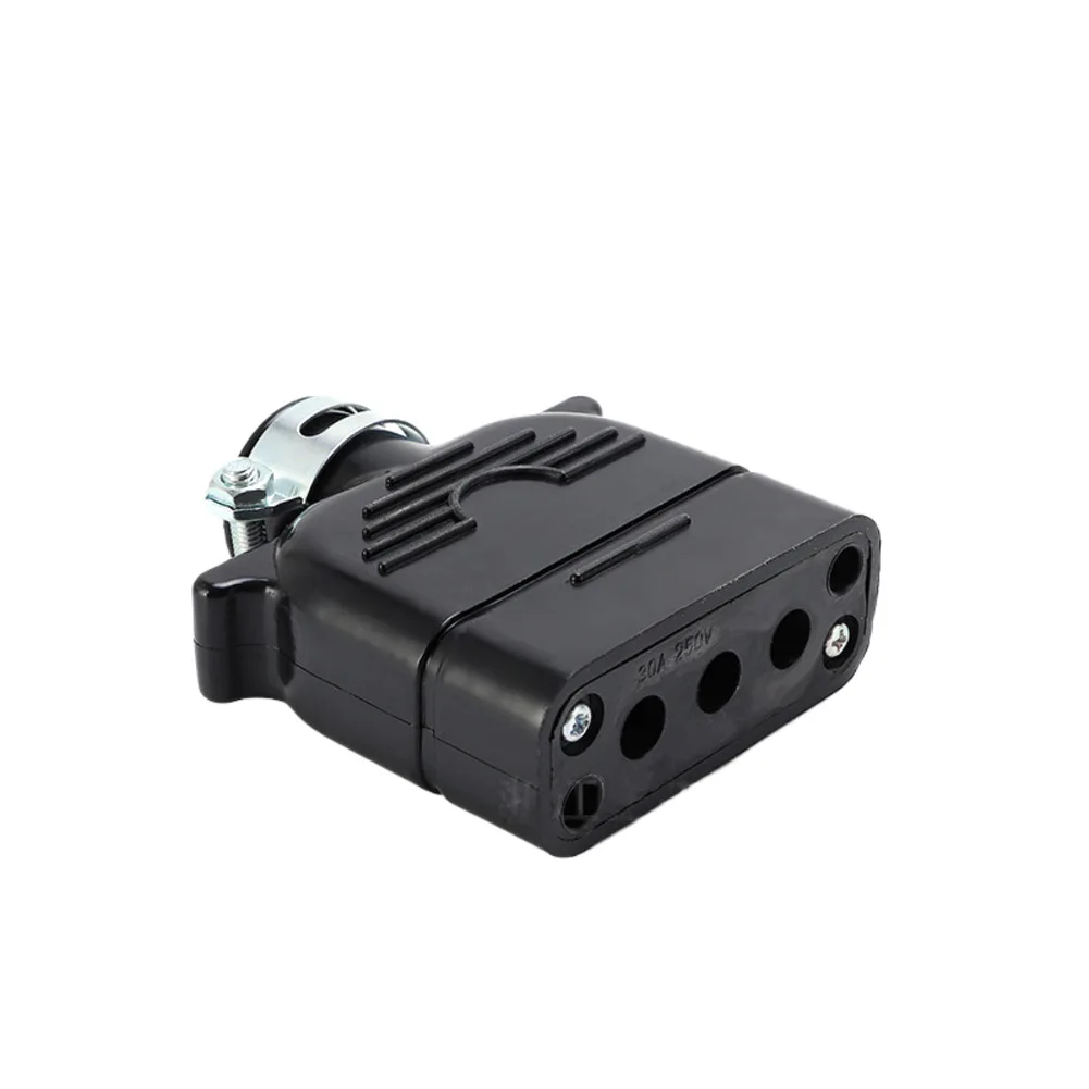 Forklift Connector 30A 250V 110*80*33mm 30A 250V AC Charger Socket 30A Connector 6-pin Design Flame-retardant Plastic