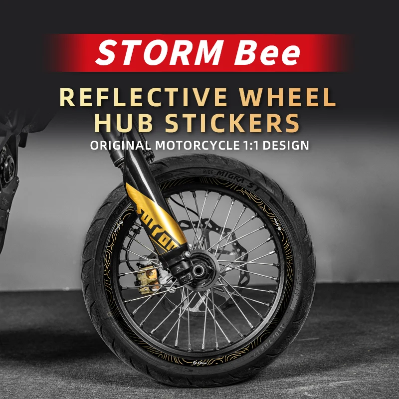 

Used For Surron STORM Bee Safety Reflective Wheel Hub Sticker Kits Of Bike Accessories Rim Decoration Protection Refit Decals