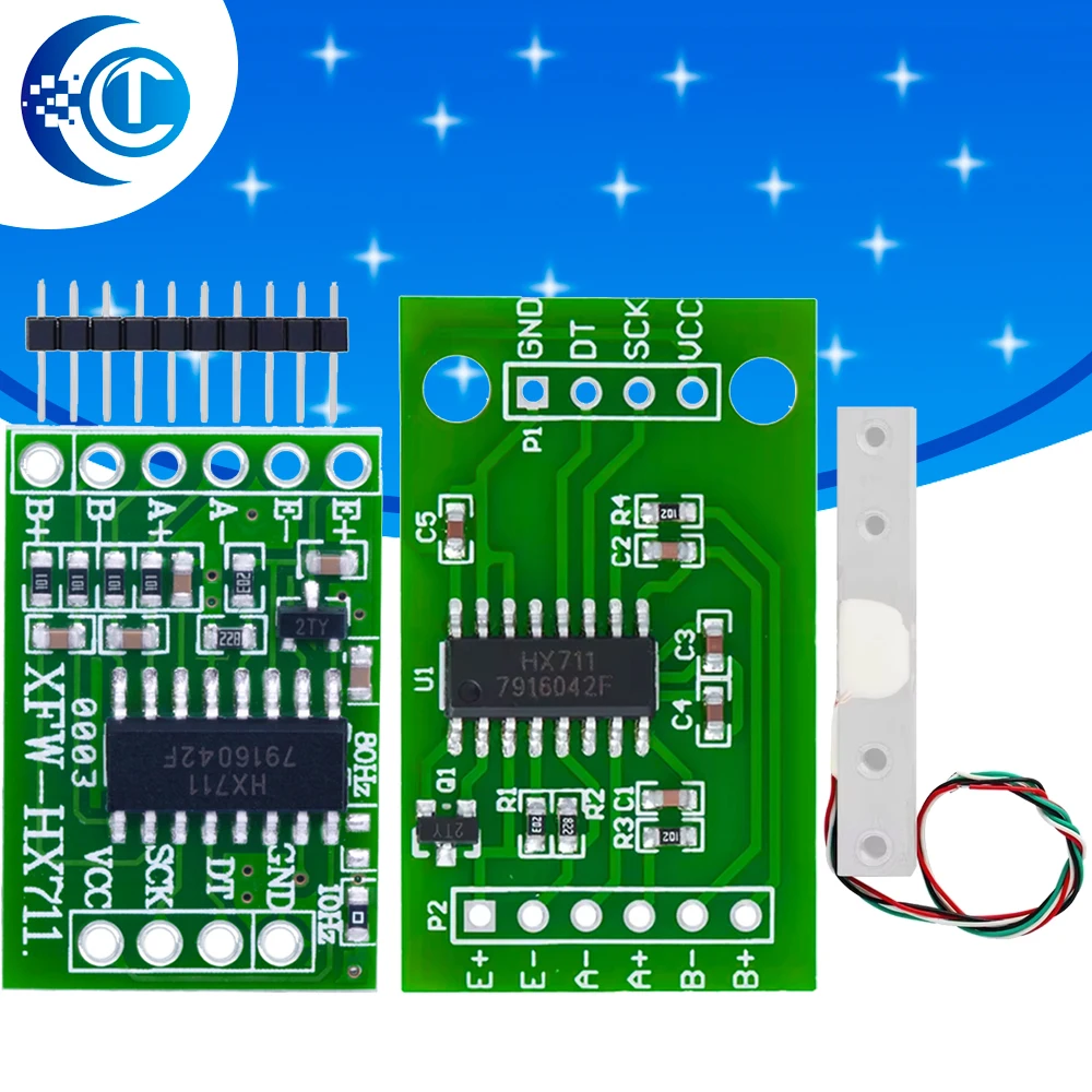 HX711 AD Module Weight Sensor 1kg 2kg 3kg 5kg 10kg 100g Load Cell Module Weighing Pressure Sensor Measurement Tools