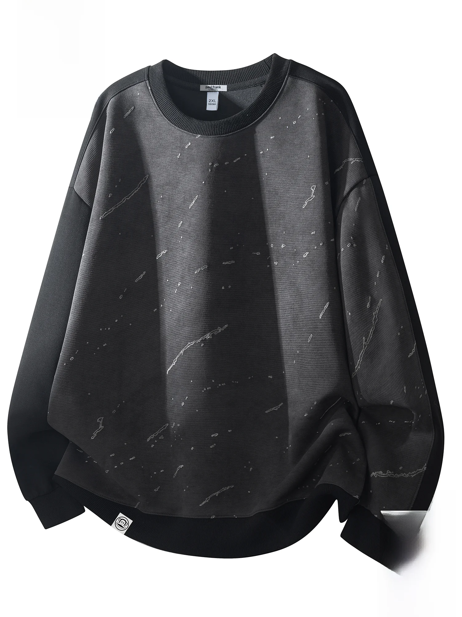 

Мужской свитшот Paul Frank Monkey свободного кроя с длинным рукавом и круглым вырезом, повседневный, в стиле колор-блок, весенняя новинка, комфортный, из полиэстера.