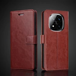 Card Holder Cover Case for Xiaomi Redmi Note 14 Pro 4G 5G Global / Note14 Pro+ 5G Pu Leather Retro Wallet Flip Case Fundas Coque