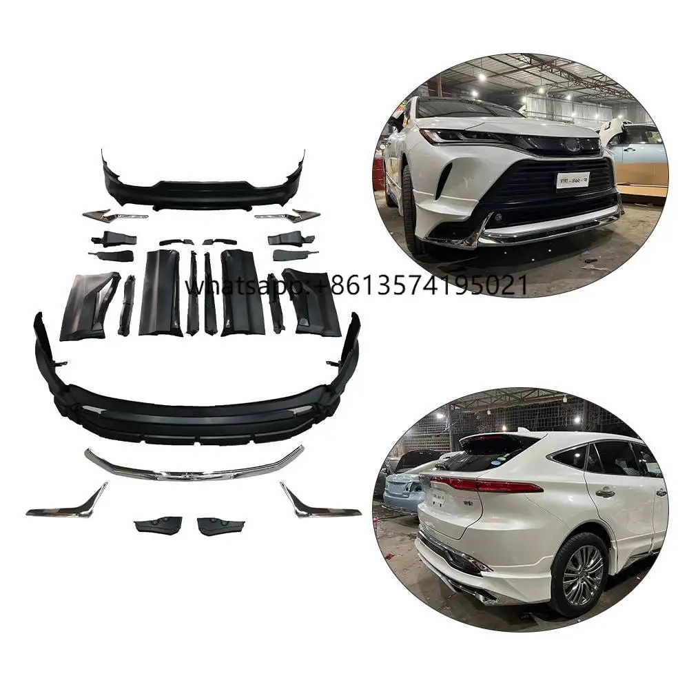 

High Quality Kit for to Yo Ta HARRIER 2020 Upgrade to Modellista Small Body Kit with Front Lip Rear Lip and Side Skirt