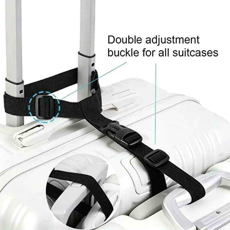 Elastic Telescopic Luggage Fixed Straps Adjustable Suitcase Belt With Buckle Travel Bag Securing Strap Set