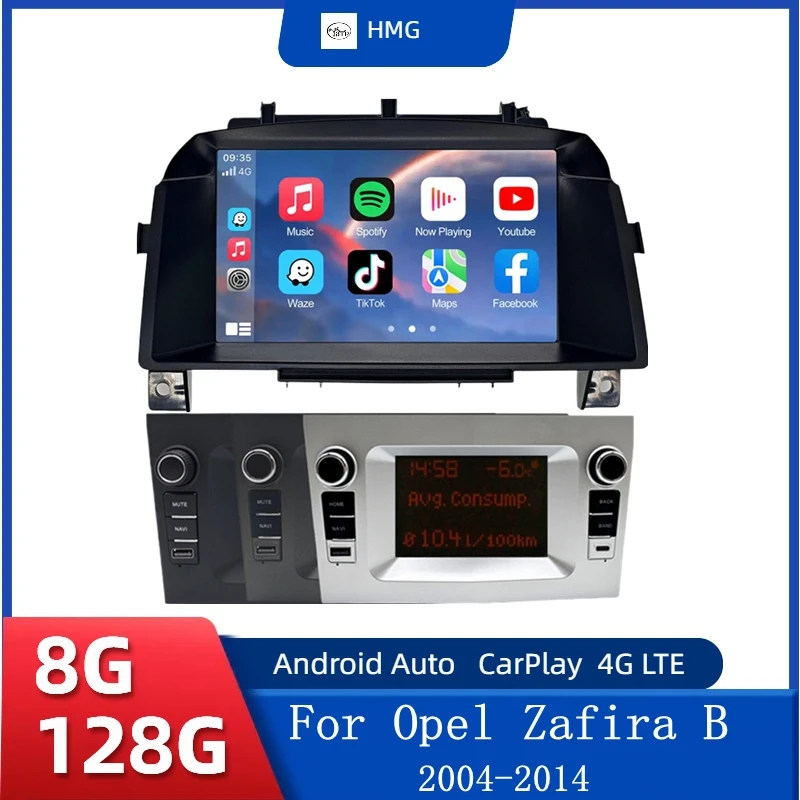 Android 15 Car Radio For Opel Zafira B 2004 2005 2006 2007 2008 2010 CarPlay Multimedia Video Player Stereo Navigation Autoradio