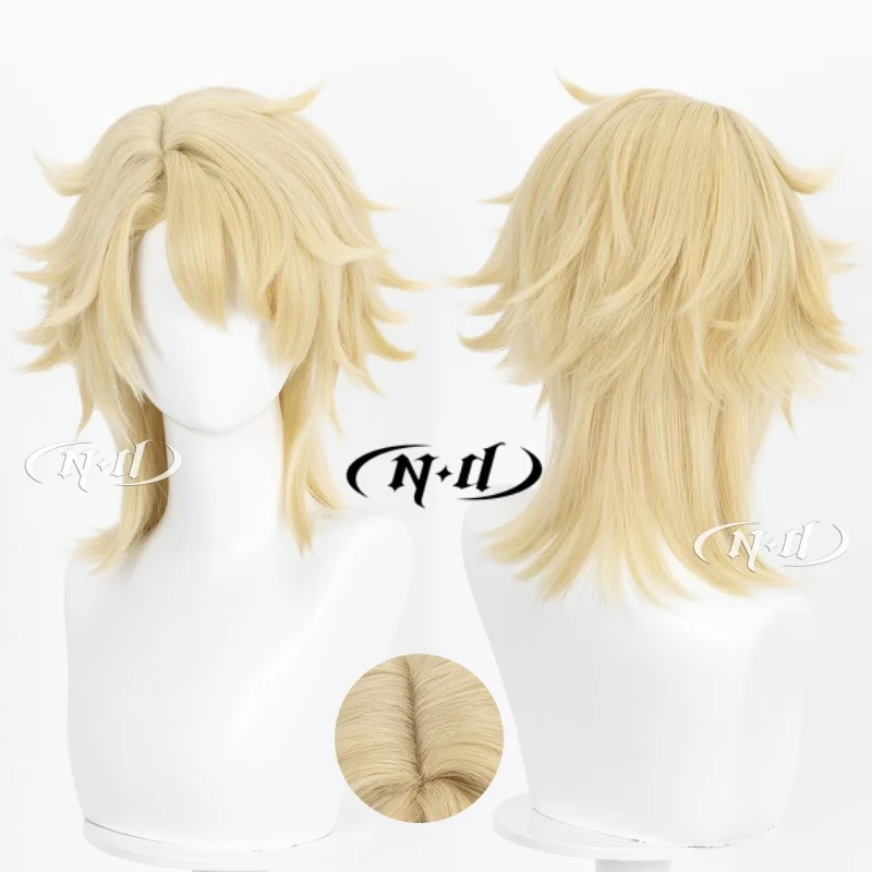 ND Brand Varka Genshin Impact Cosplay Wigs Hair Hairpiece for Comic-con Cosplayer Halloween Costume Party Theme Heat-Resistant